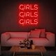 Girls Girls Girls Neon Sign Wall Decor Sign