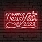 Happy New Year 2023 Fireworks Neon Sign