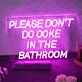 Please Don'T Do Coke In The Bathroom Neon Sign