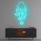 Cosmic Hand' neon sign