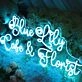 Blue Lily Cake And Florist Neon Sign