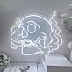 Neon Skeleton Sign Smoking Skull Led Light
