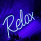 Relax Blue Neon Sign