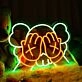 KAWS Covering Eyes Neon Sign