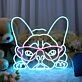 Glassess Puppy Neon Sign