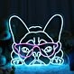 Glassess Puppy Neon Sign