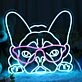 Glassess Puppy Neon Sign