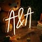 A And A Neon Sign