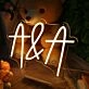 A And A Neon Sign