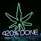 Green Leaves 420Done Neon Sign