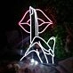 Please Quiet Gesture Neon Sign