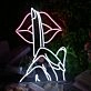 Please Quiet Gesture Neon Sign