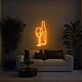 Wine Glass and Bottle Aesthetic LED Neon Sign