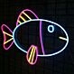 Colorful Fish Neon Sign