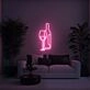 Wine Glass and Bottle Aesthetic LED Neon Sign