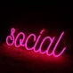 Social Neon Sign