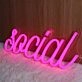 Social Neon Sign