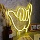 Six Gesture Neon Sign