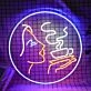 Lady Drinking Coffee Neon Sign