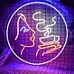 Lady Drinking Coffee Neon Sign