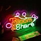 Bloom And Share Neon Sign