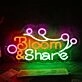 Bloom And Share Neon Sign