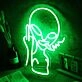 Alien With Middle Finger Neon Sign