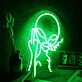 Alien With Middle Finger Neon Sign