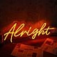 Alright Red Neon Sign