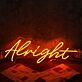 Alright Red Neon Sign