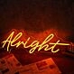 Alright Red Neon Sign