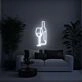 Wine Glass and Bottle Aesthetic LED Neon Sign