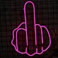 Middle Finger Gesture Neon Sign