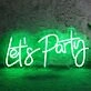 Lets Party Green Neon Sign