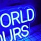 THE WORLD IS YOURS Blue Neon LED Sign