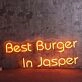 Best Burger In Jasper Neon Sign