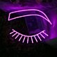Closed Eyes Neon Sign