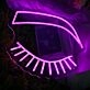 Closed Eyes Neon Sign
