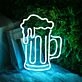 Spilled Beer Blue LED Neon Sign