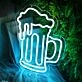 Spilled Beer Blue LED Neon Sign