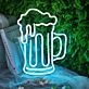 Spilled Beer Blue LED Neon Sign