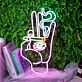 Hand With Eyes Smoking Neon Sign