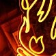 Burning Fire Red Neon Sign
