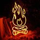 Burning Fire Red Neon Sign