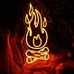 Burning Fire Red Neon Sign