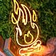 Burning Fire Red Neon Sign