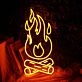 Burning Fire Red Neon Sign