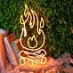 Burning Fire Red Neon Sign