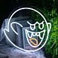 Boo Cute Ghost Halloween Neon Sign
