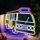 Hong Kong Yellow Bus Neon Sign